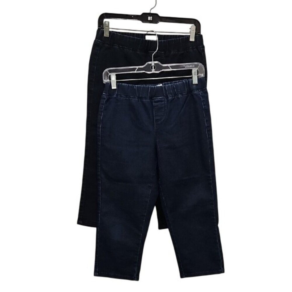St. John's Bay Capri Pants Lot Of 2 Petite Small Pull On Pockets Travel Comfort